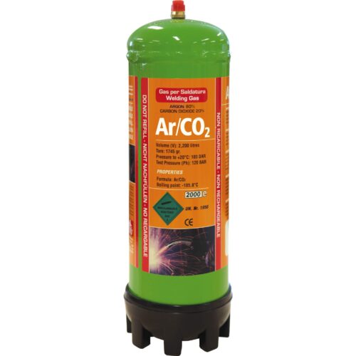 Kertakäyttöpullo 2.2L Argon 80% / CO² 20%